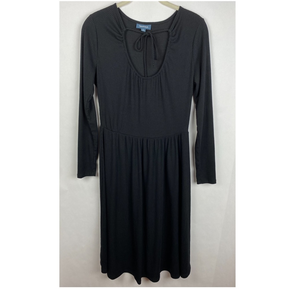 ModCloth To Your Liking Black Ribbed Dress - Picture 8 of 8